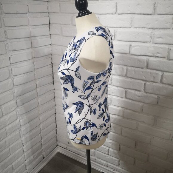 NWT Calvin Klein Ladies Size Medium Blue White & Black Pattern Tank Top - Picture 4 of 11